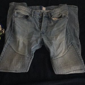 Light Blue H&M Biker Jeans